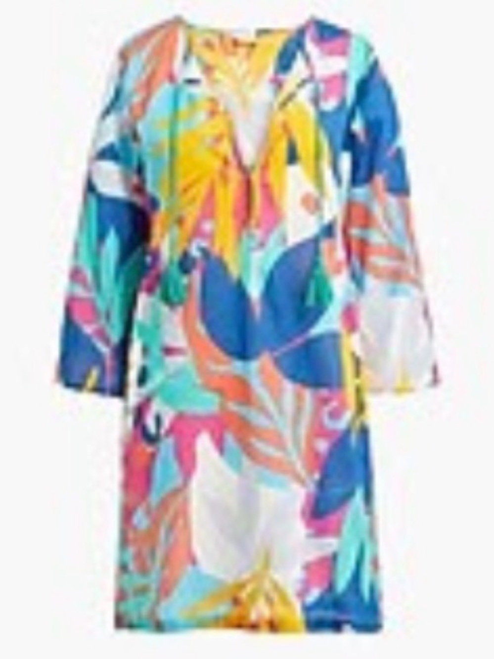 J.Crew Vibrant Tropical Print Tunic Cover Up - Multicolor